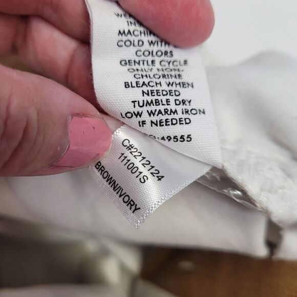 NEW ARULA brown and ivory striped Alden super flare high waist hippie‎ jeans 16 - Picture 10 of 16